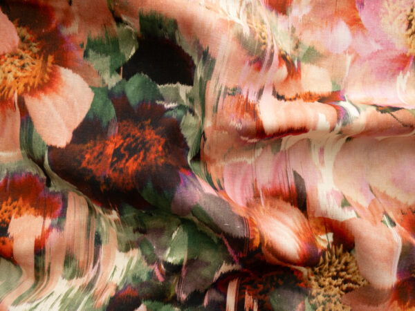 Lady McElroy - Chloe Linen/Rayon - Lakeside Blooms - Peach
