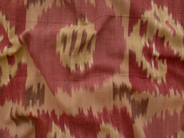 Laura & Kiran Deadstock - Heavyweight Cotton Ikat - Bukhara - Burgundy/Tan