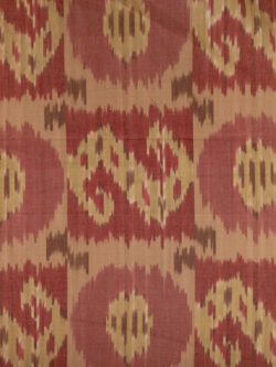 Laura & Kiran Deadstock - Heavyweight Cotton Ikat - Bukhara - Burgundy/Tan