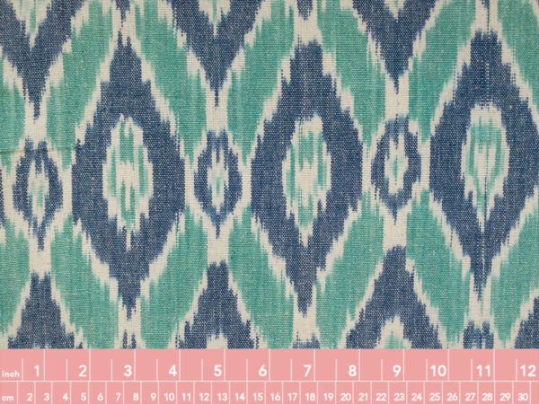 Laura & Kiran Deadstock - Heavyweight Cotton Ikat - Istanbul - Blue/Turquoise