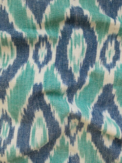 Laura & Kiran Deadstock - Heavyweight Cotton Ikat - Istanbul - Blue/Turquoise