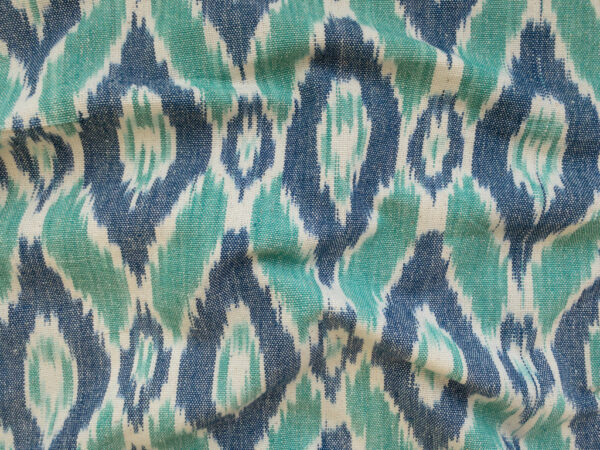 Laura & Kiran Deadstock - Heavyweight Cotton Ikat - Istanbul - Blue/Turquoise