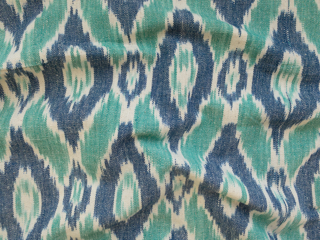 Buy Blue Ikat Pure Cotton Pants for Women