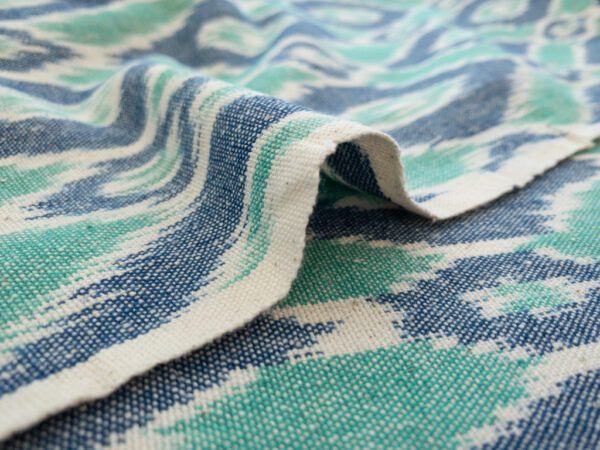 Laura & Kiran Deadstock - Heavyweight Cotton Ikat - Istanbul - Blue/Turquoise