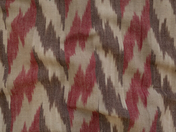 Laura & Kiran Deadstock - Heavyweight Cotton Ikat - Flame - Red/Brown