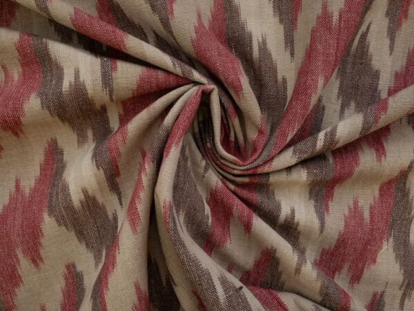 Laura & Kiran Deadstock - Heavyweight Cotton Ikat - Flame - Red/Brown