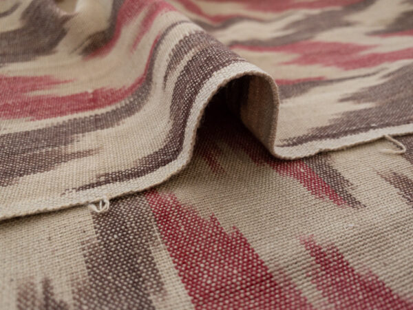 Laura & Kiran Deadstock - Heavyweight Cotton Ikat - Flame - Red/Brown