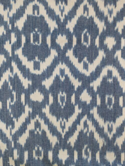 Laura & Kiran Deadstock - Heavyweight Cotton Ikat - Caravan - Old Blue