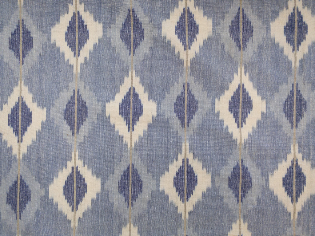 Laura & Kiran Deadstock - Heavyweight Cotton Ikat - Nomad - Pure Blue