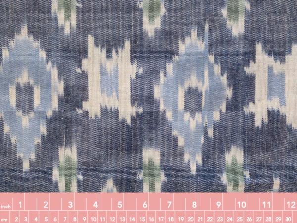 Laura & Kiran Deadstock - Heavyweight Cotton Ikat - Tashkent - Blue