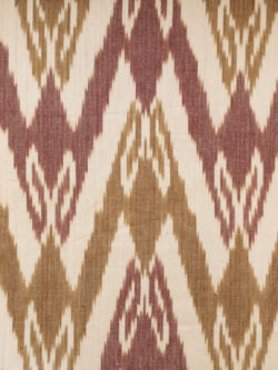 Laura & Kiran Deadstock - Heavyweight Cotton Ikat - Uzbek - Burgundy/Natural