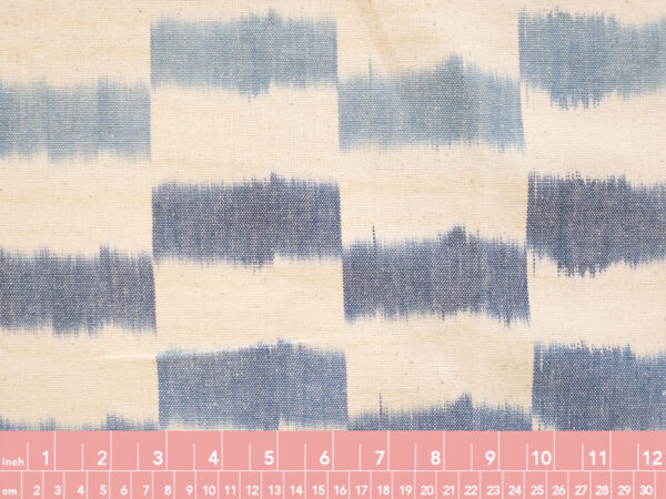 Laura & Kiran Deadstock – Heavyweight Cotton Ikat – Steps – Blue