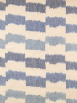 Laura & Kiran Deadstock – Heavyweight Cotton Ikat – Steps – Blue