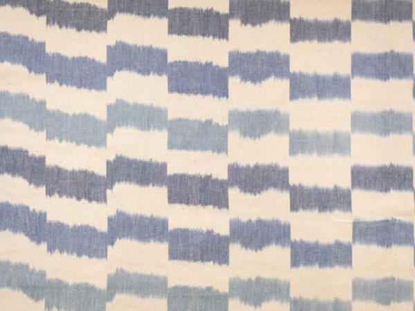 Laura & Kiran Deadstock – Heavyweight Cotton Ikat – Steps – Blue