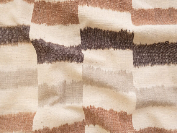 Laura & Kiran Deadstock – Heavyweight Cotton Ikat – Steps – Brown