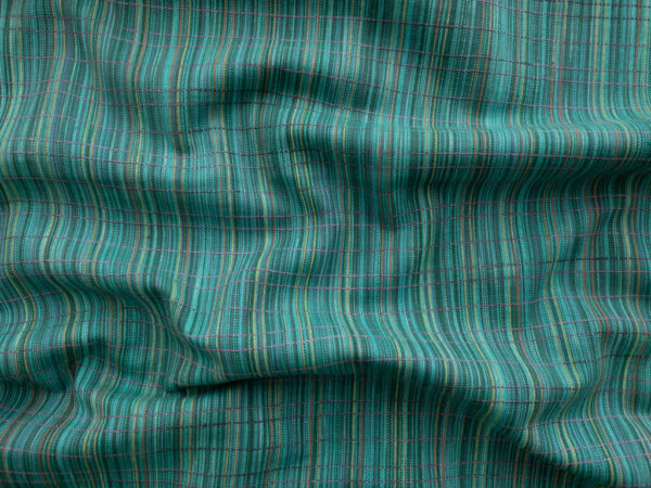 Yarn Dyed Cotton – Static Stripe - Teal