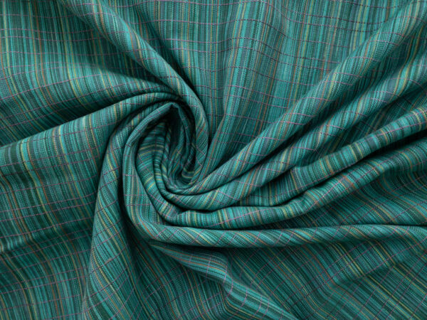 Yarn Dyed Cotton – Static Stripe - Teal