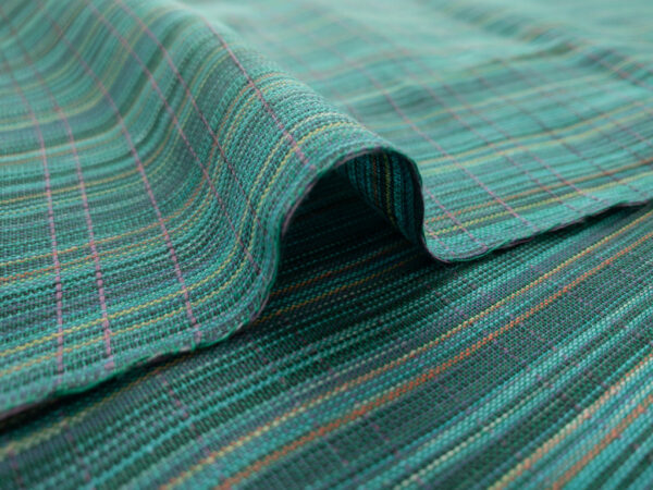 Yarn Dyed Cotton – Static Stripe - Teal