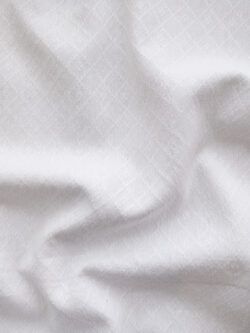 Textured Yarn Dyed Cotton - Diamond Weave - White