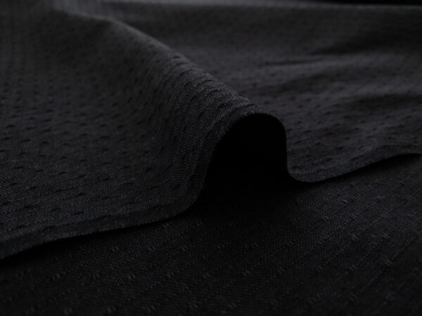 Textured Yarn Dyed Cotton - Dots - Charcoal