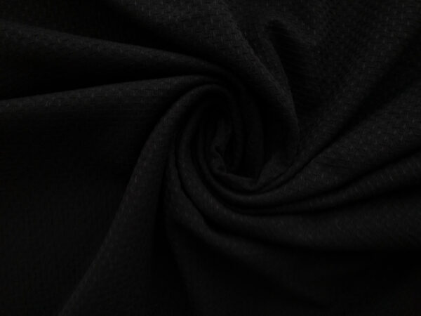 Textured Yarn Dyed Cotton - Dashes - Black