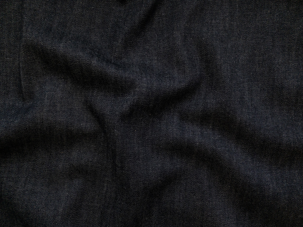 Designer Deadstock - 9oz Stretch Cotton Denim - Dark Navy ...