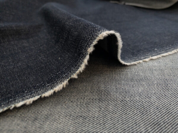 Designer Deadstock - 9oz Stretch Cotton Denim - Dark Navy