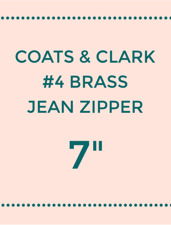 Coats & Clark #4 Brass Jean Zipper - 7"