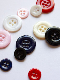 Shiny 4-Hole Plastic Buttons