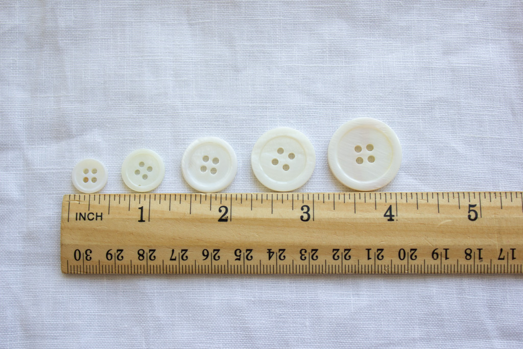 White Mother of Pearl Buttons - The Lining Company