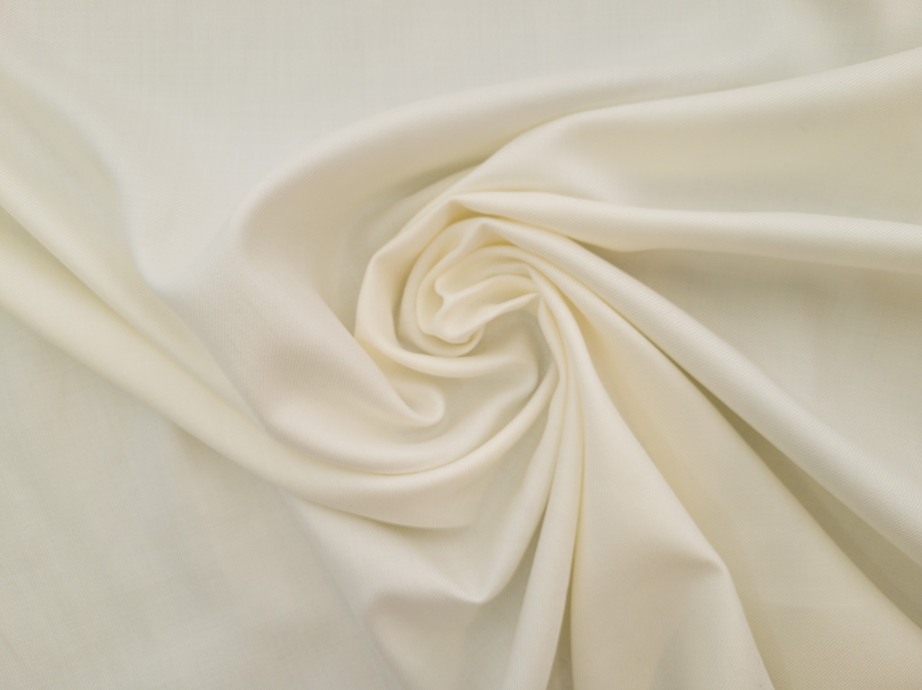 Designer Deadstock - Silk/Cotton Twill - Ivory - Stonemountain ...