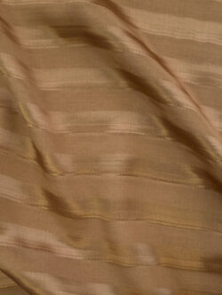 Designer Deadstock – Viscose Challis - Satin Stripe - Brown