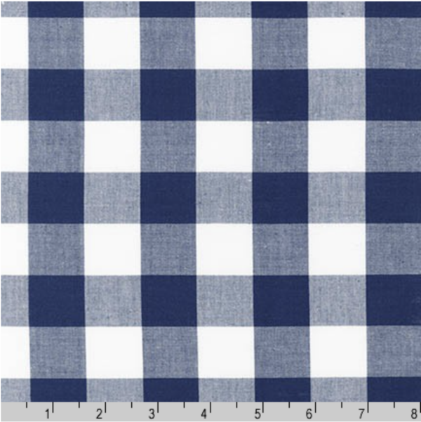 Carolina Cotton Gingham 1" - Navy