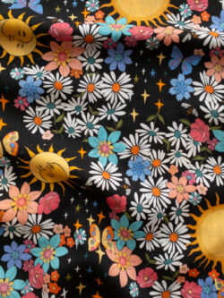 Lady McElroy - Viscose Challis - Cosmos Reflection - Black