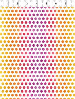 Quilting Cotton - Summer Breeze - Dots - Orange