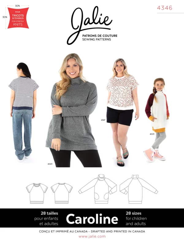 Jalie Caroline Raglan Tee & Tunic #4346