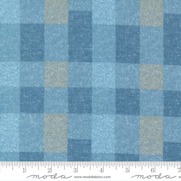 Printed Cotton Flannel - Lakeside Gatherings - Color Blocks - Sky