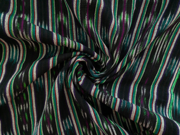 Guatemalan Handwoven Cotton Jaspe - Varied Stripe - Serpent