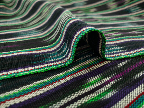 Guatemalan Handwoven Cotton Jaspe - Varied Stripe - Serpent