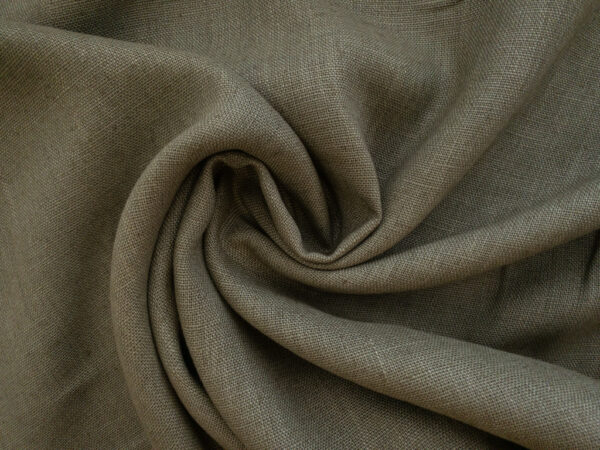 British Designer Deadstock - Heavy Linen - Olive