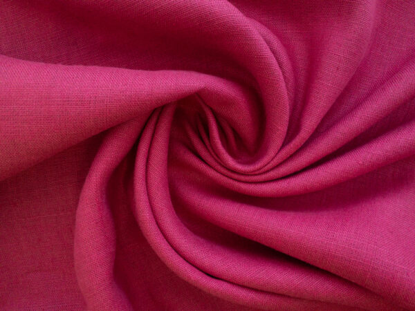 British Designer Deadstock - Heavy Linen - Fuchsia