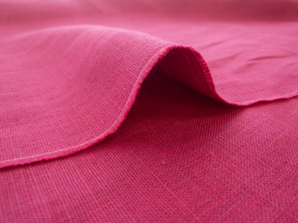 British Designer Deadstock - Heavy Linen - Fuchsia