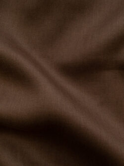 British Designer Deadstock - Solid Linen - Chocolate