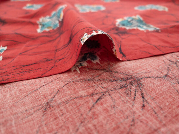 New York Designer Deadstock - Cotton Lawn - Savannah - Red