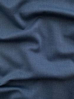 British Designer Deadstock – Cotton Twill Shirting - Classic Blue