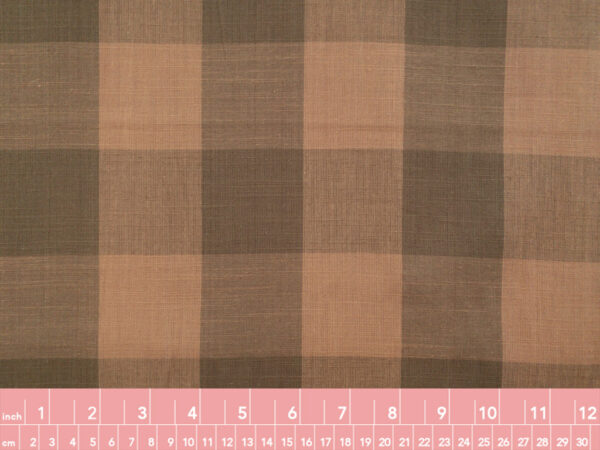 Yarn Dyed Cotton - 2" Gingham - Nutshell/Lentil