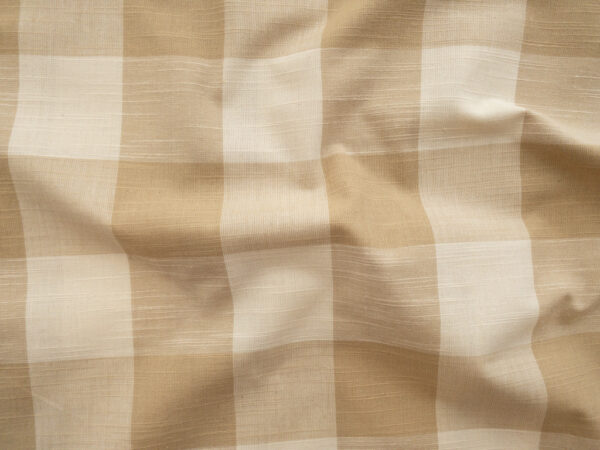 Yarn Dyed Cotton - 2" Gingham - Tea Dye/Wheat