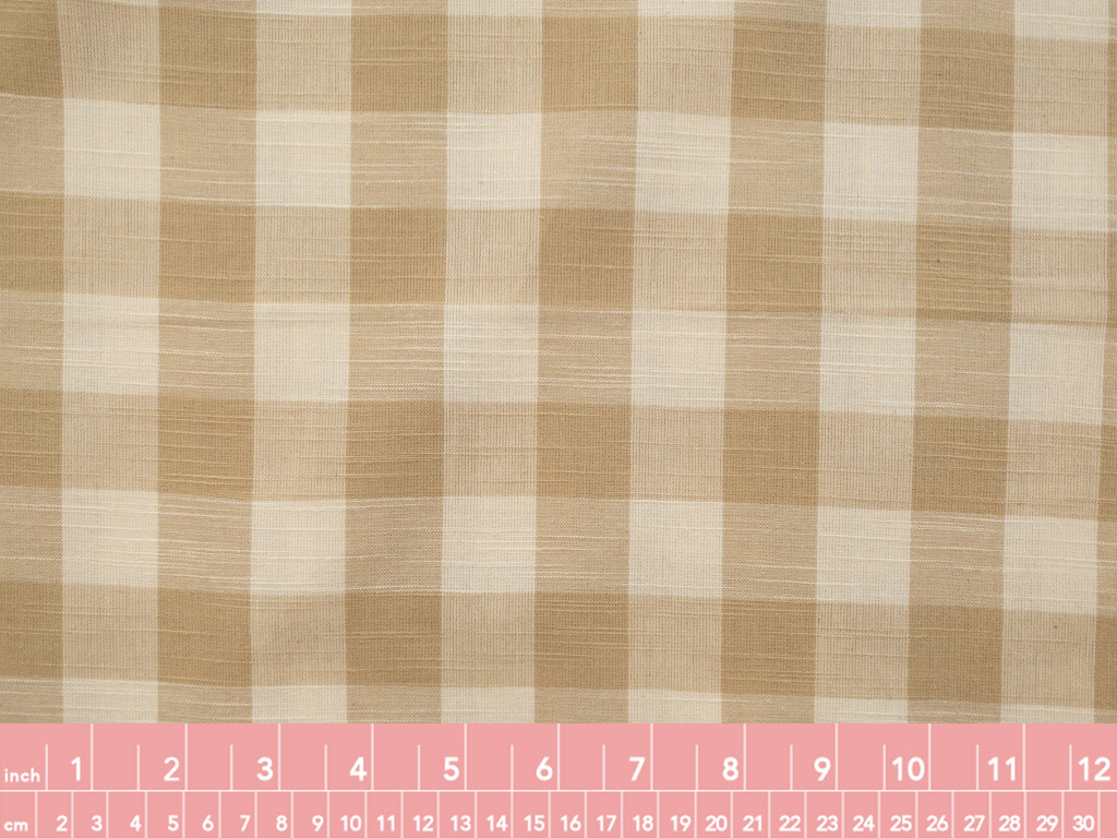 1/4 Cotton Gingham in Brown