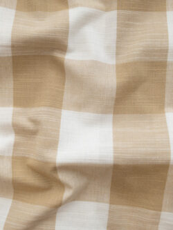 Yarn Dyed Cotton - 2" Gingham - White/Wheat