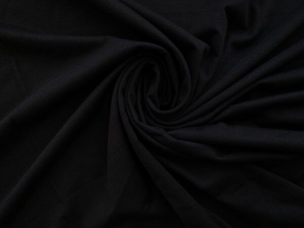 Japanese Designer Deadstock – Viscose/Polyester Jersey – Black